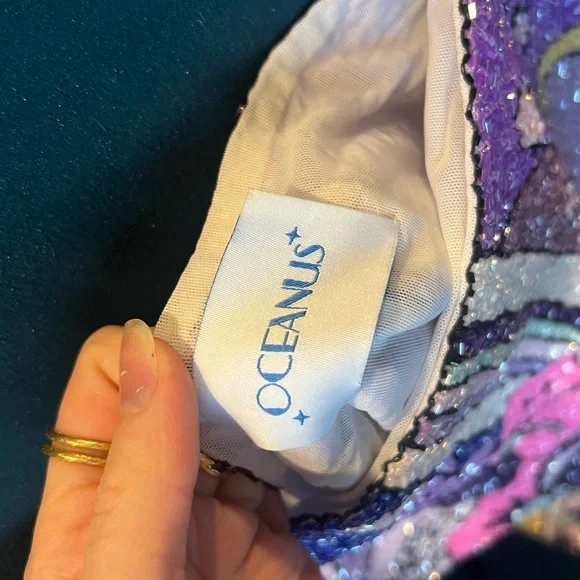 Oceanus Talia Hand beaded Multi-Colored crystal party dress - medium - Picture 4 of 6